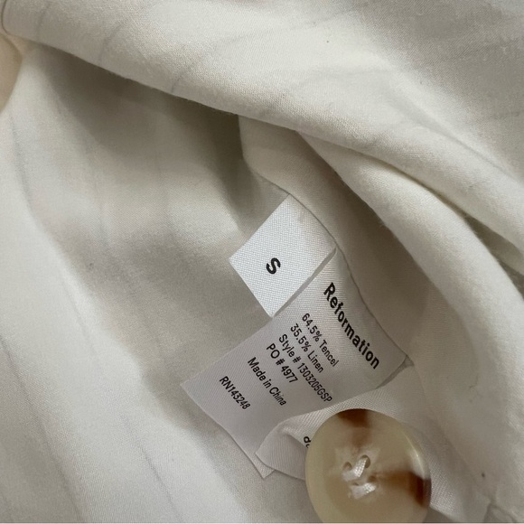 Reformation Palma Stripe Button Midi Dress - Picture 10 of 11